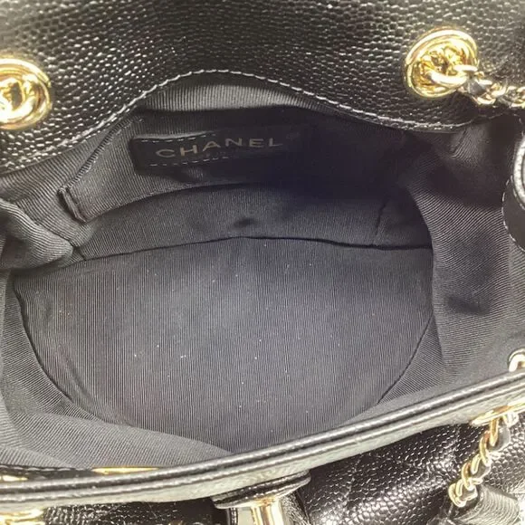 Chanel Small Duma Pockets Drawstring Backpack in Black Caviar Leather - Picture 8 of 8